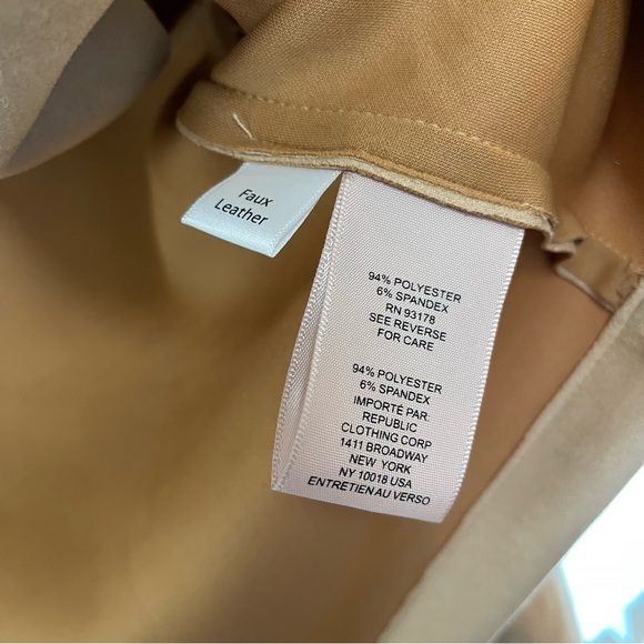 Philosophy Women’s Faux Leather Jacket Coat open front size XS Tan Brown NWT - Picture 8 of 9